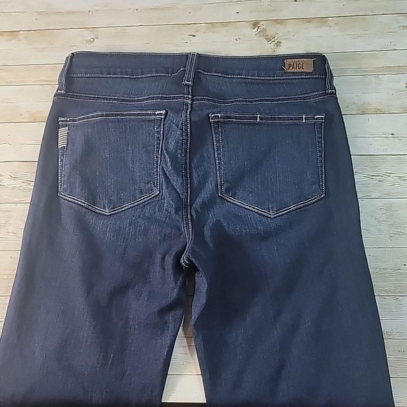 PAIGE Womens HOXTON ANKLE High-Rise Skinny Charing Dark Blue Jeans‎ 28 - Picture 6 of 14